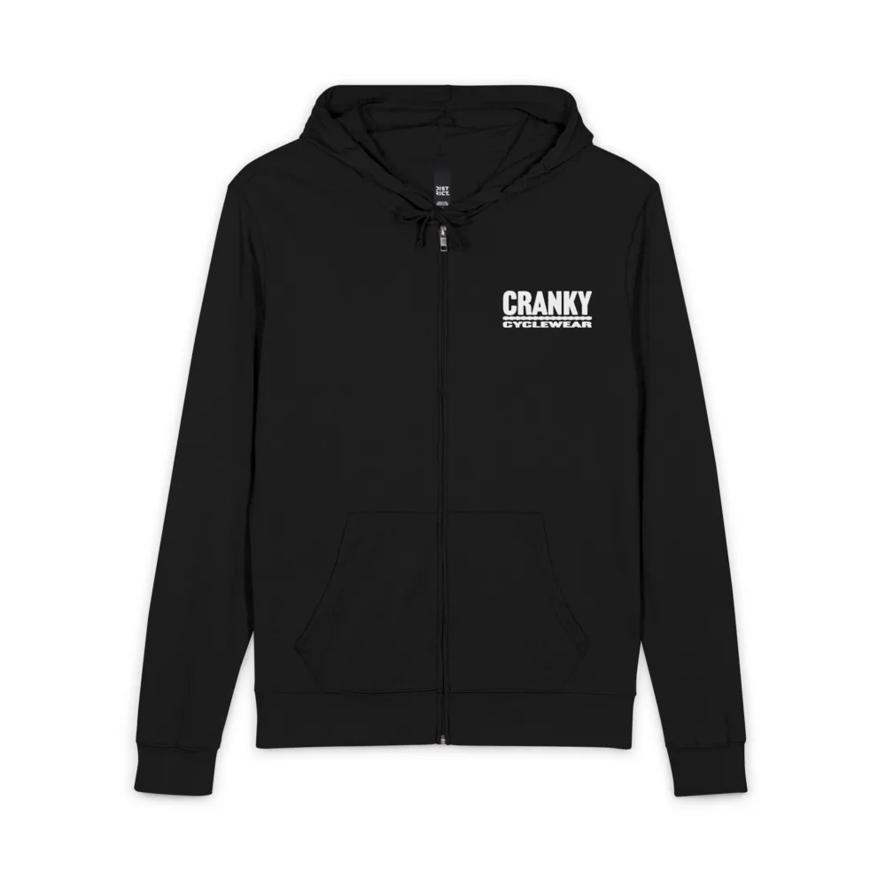 Cranky Cyclewear Full-Zip Hoodie — Block Logo